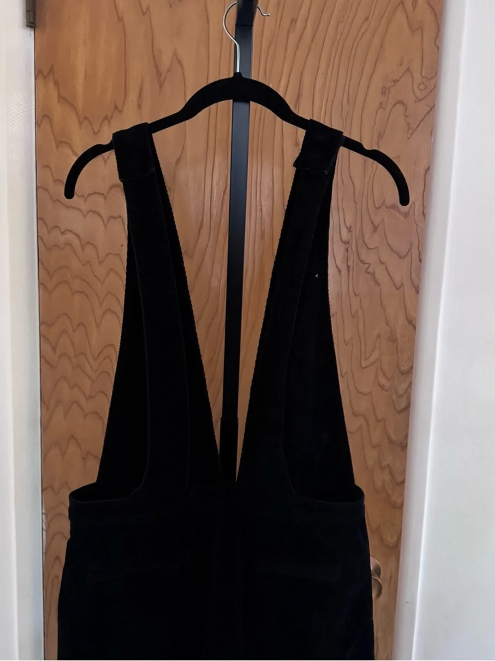 Free people Black corduroy overall with Button Front wide legs size 26